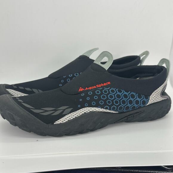 Aqua Sphere Sporter‎ Beachwalker Black Blue Beach Shoes Pool River Size M9 W11 - Picture 10 of 11